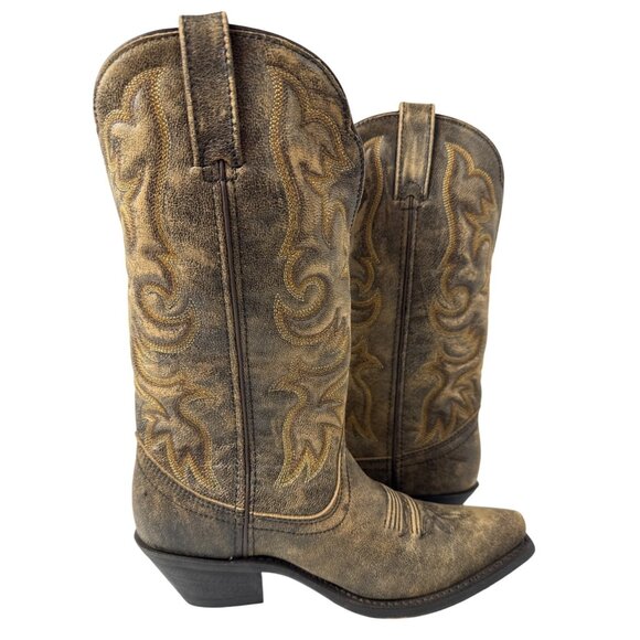 Laredo Women's Access Western Leather Boots Wide Calf 51079 Size 7.5 M - Picture 5 of 14